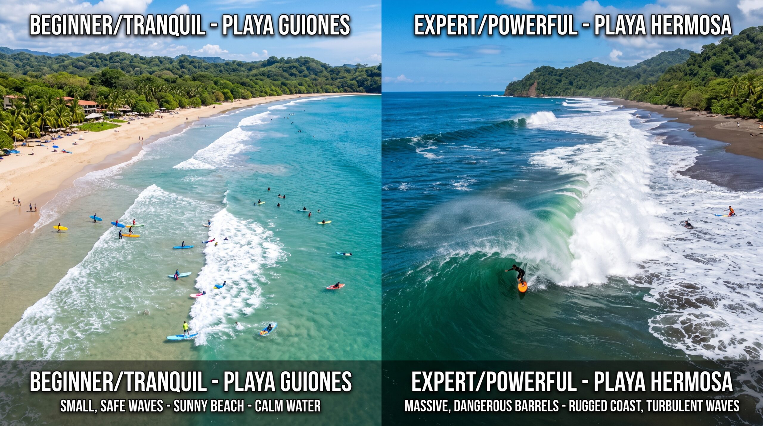 Costa Rica surf trip on a budget - Comparing heavy and soft surf experiences