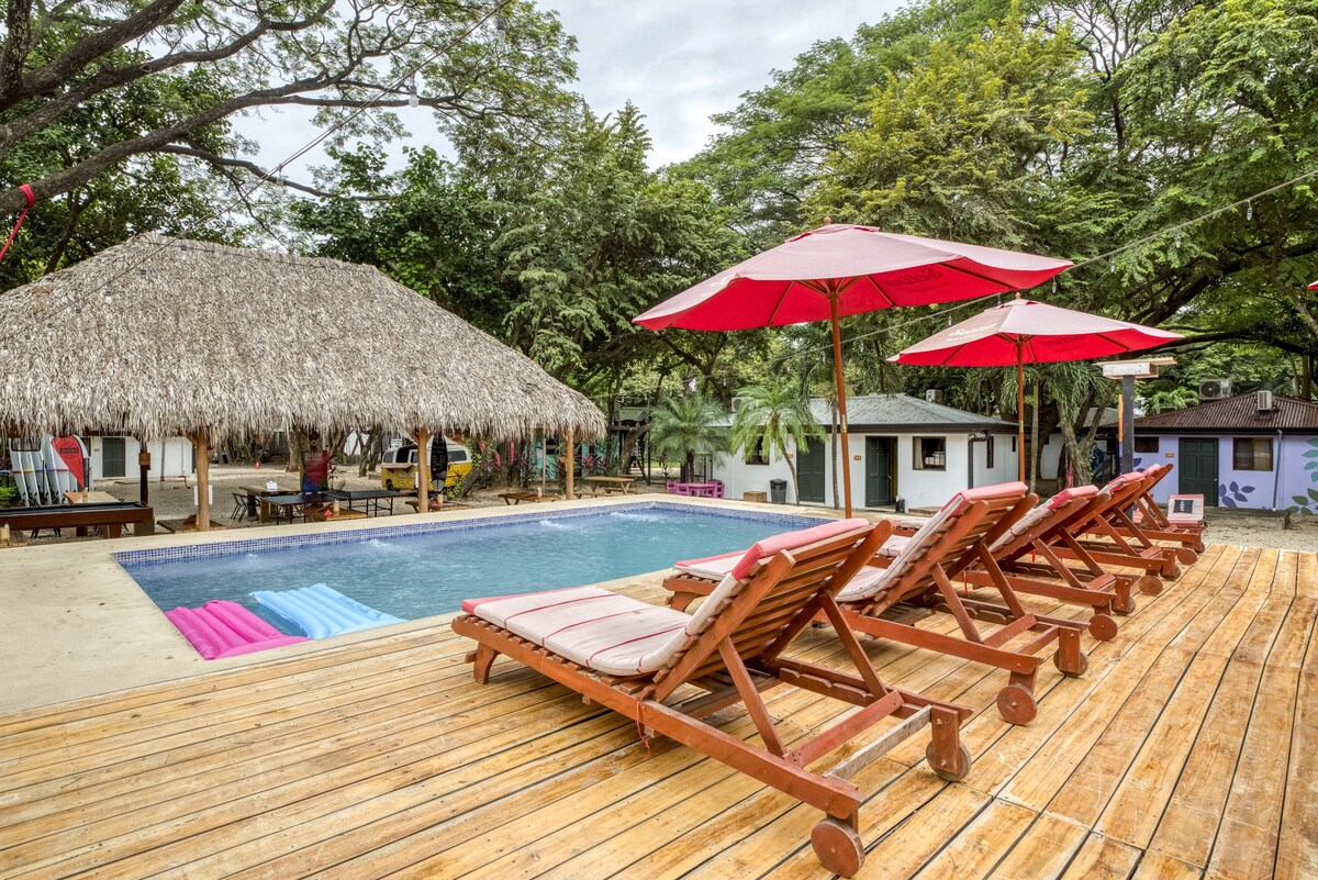 Slumber Party Tamarindo Hostel Pool Area