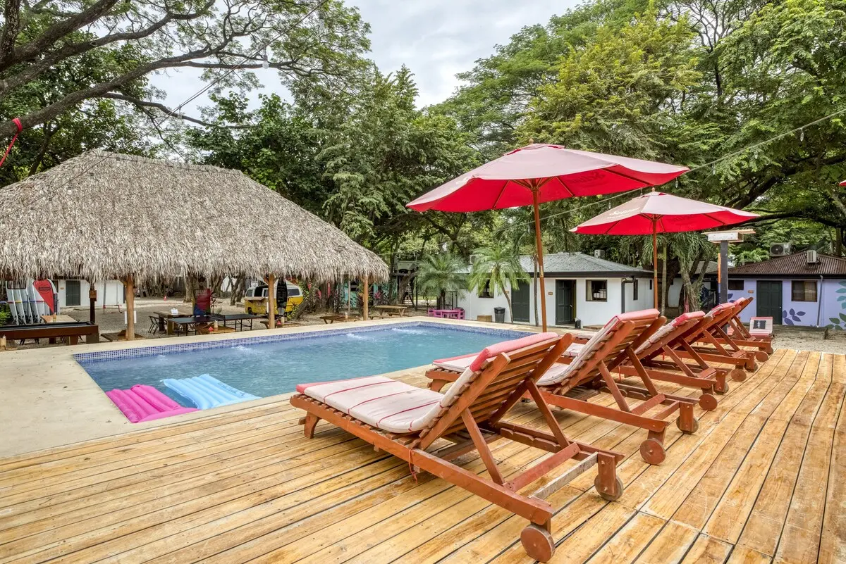Slumber Party Tamarindo Hostel Pool Area
