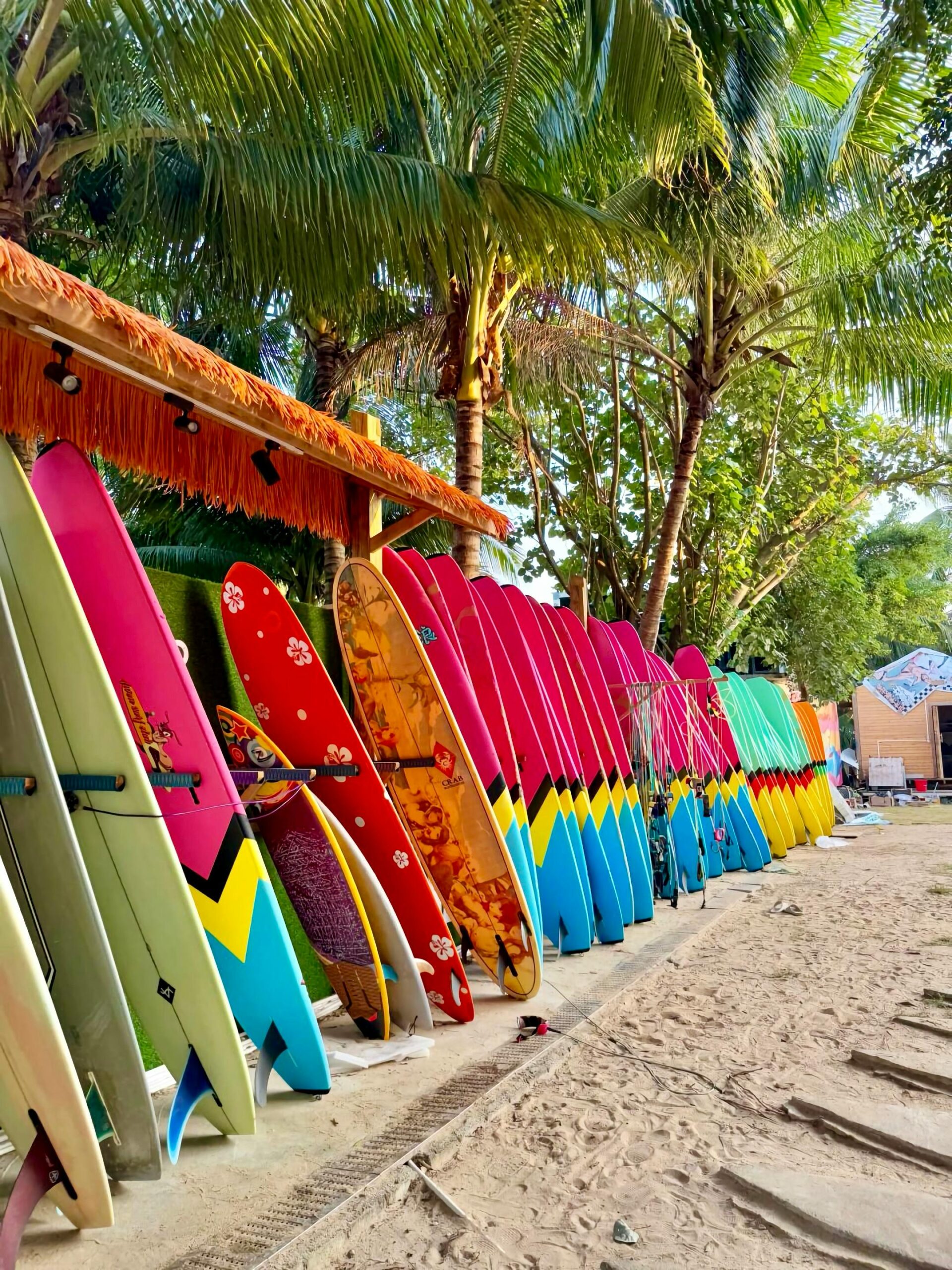 Catching the first wave in Tamarindo Costa Rica