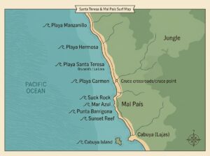 santa teresa surf map